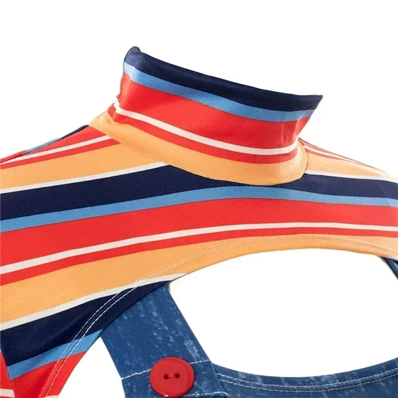 Halloween Costumes for Women Scary Nightmare Killer Doll Wanna Play Movie Character Bodysuit Chucky Doll Costume Set